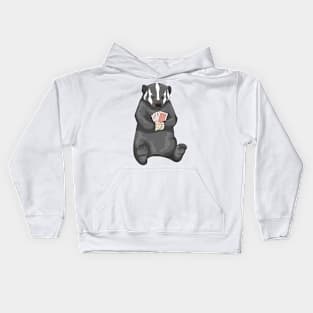 Honey badger Poker Poker cards Kids Hoodie